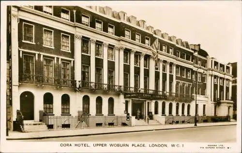 Postcard London Cora Hotel, Upper Woburn Place W.C. 1 1938