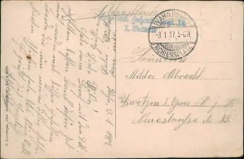 Porz-Köln Truppenübungsplatz Barackenlager Wahn 1917  gel. Feldpoststempel