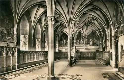 Postcard Marienburg Malbork Ordensburg Kapitel Saal - Fotokarte 1929