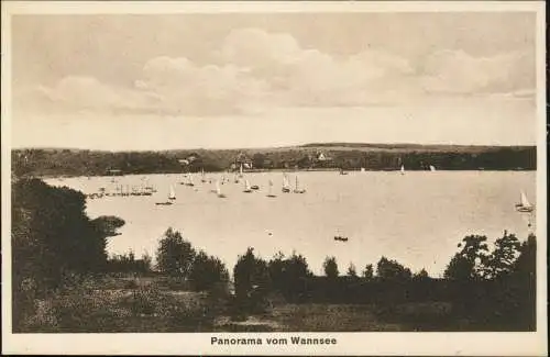 Ansichtskarte Wannsee-Berlin Wannsee Segelboote 1928