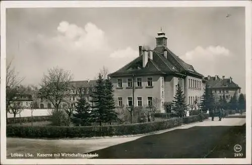 Ansichtskarte Löbau Kaserne mit Wirtschaftsgebäude 1939