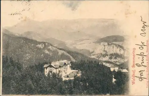 Ansichtskarte Semmering Waldhof 1902