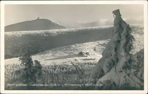 Brückenberg-Krummhübel Karpacz Górny Karpacz Hampelbaude Schneekoppe Winter 1930