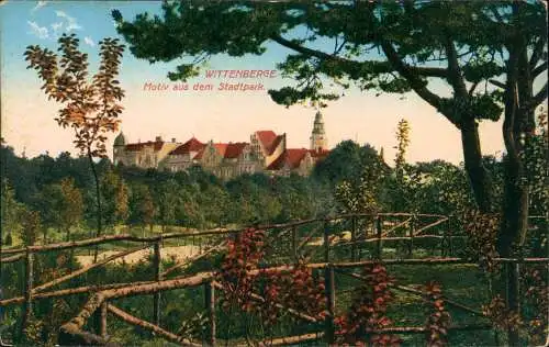 Ansichtskarte Wittenberge Motiv aus dem Stadtpark. 1914