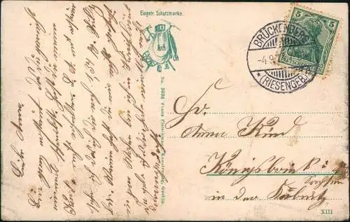 Postcard Krummhübel Karpacz Villen, Villa Gerda u. Schneekoppe 1917