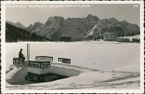 Hayden Cortina d’Ampezzo Anpezo Skiläufer gefrorene Misurina See Südtirol 1941