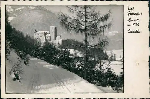 Cartoline Bruneck Pustertal Brunico Weg zur Stadt im Winter Südtirol 1939