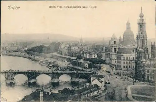 Ansichtskarte Dresden Blick vom Fernheizwerk nach Osten 1909