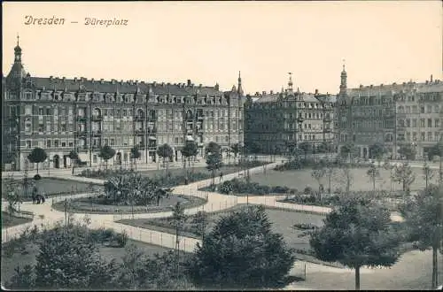 Ansichtskarte Johannstadt-Dresden Dürerplatz 1912