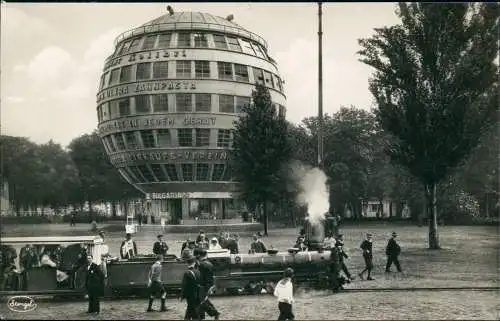 Ansichtskarte Dresden Kugelhaus und Liliputbahn 1930