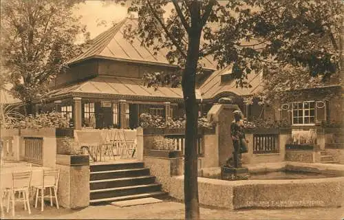 Ansichtskarte Dresden Hygiene-Ausstellung Künstler und Studentenkneipe 1911