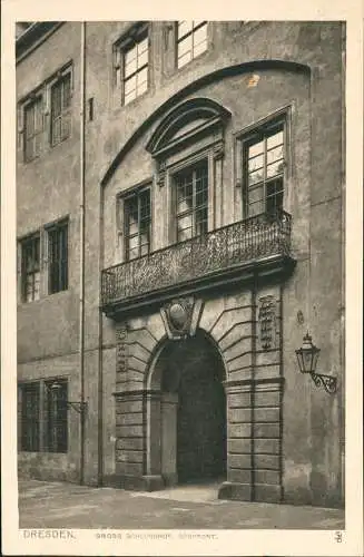 Ansichtskarte Innere Altstadt-Dresden Großer Schloßhof - Südfront 1926