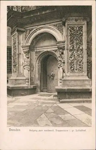 Altstadt Dresden Aufgang zum nordwestl. Treppenturm i. gr. Schloßhof. 1926