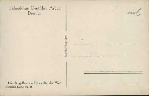 Ansichtskarte Dresden Kugelhaus - Fotokarte 1928