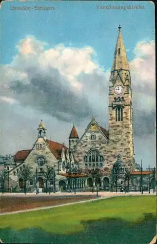 Ansichtskarte Striesen-Dresden Versöhnungskirche 1914