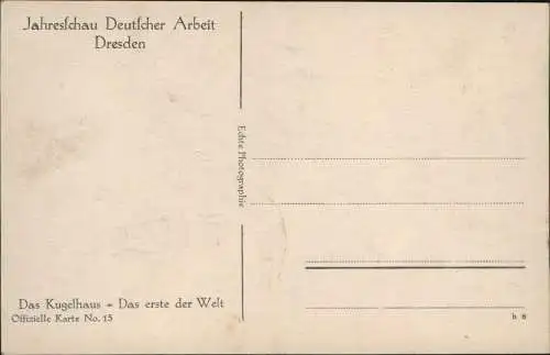 Ansichtskarte Dresden MAN Kugelhaus - Fotokarte 1930