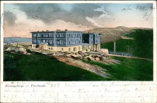 Spindlermühle Špindlerův Mlýn Peterbaude Gewitterstimmung Riesengebirge 1909