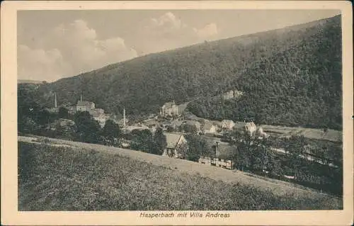Ansichtskarte Hasperbach-Ennepetal mit Villa Andreas 1915