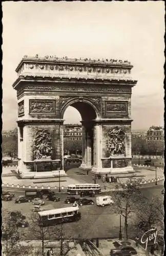 CPA Paris Arc de triomphe de l'Etoile 1960