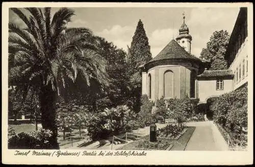 Insel Mainau-Konstanz Mainau (Bodensee) Partie bei der Schloßkirche 1955