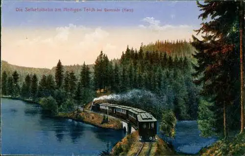 Ansichtskarte .Sachsen-Anhalt Selketalbahn Dampflokomotive 1920