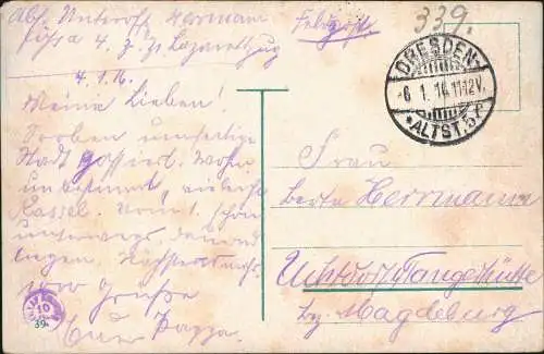 Postcard Budapest Straßenpartie am Westbahnhof 1916