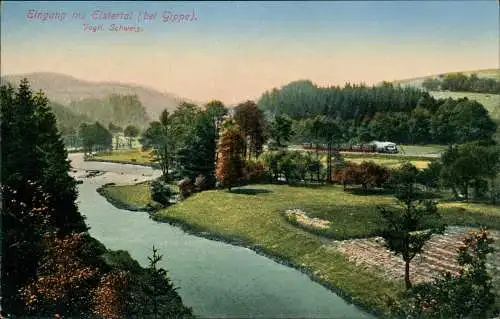 Ansichtskarte Elsterberg (Vogtland) Eingang ins Elstertal bei Gippe 1912