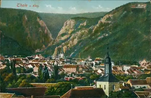 Ansichtskarte Thale (Harz) Panorama 1916