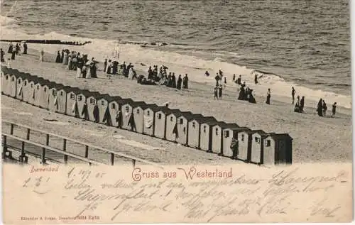 Westerland-Sylt Umkleidekabinen, Strandrestaurant - Damenbad 1904/1905