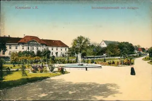 Ansichtskarte Kamenz Kamjenc Barmherzigkeits-Stift 1917
