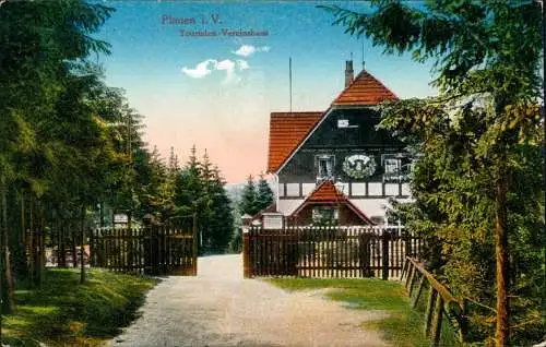 Ansichtskarte Plauen (Vogtland) Am Touristen-Vereinshaus 1917