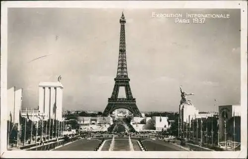 CPA Paris EXPO vue ensemble Eiffelturm 1937