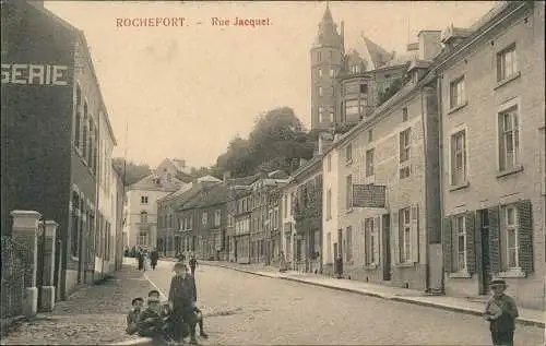 Postkaart Rochefort (Belgien) Rue Jacquet. 1913