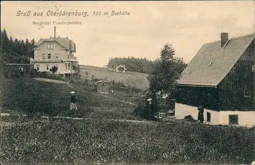 Oberbärenburg-Altenberg (Erzgebirge) Berghôtel Friedrichshöhe 1907