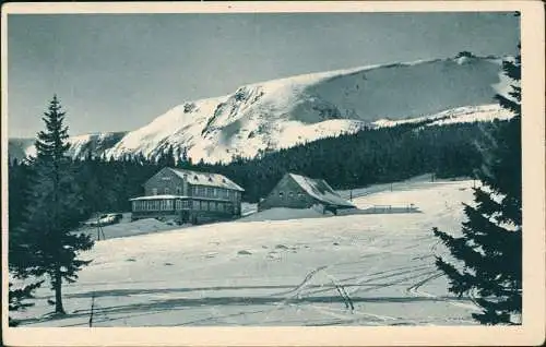 Krummhübel Karpacz Schlingelbaude im Winter Riesengebirge 1928  Schlesien