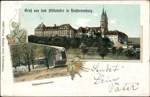Ansichtskarte Klosterneuburg Stift Klosterneuburg, Restaurant 2 Bild 1902