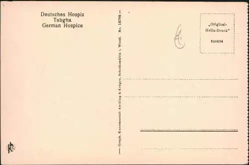 Postcard Tabgha Badeplatz Deutsches Hospiz 1922  Israel