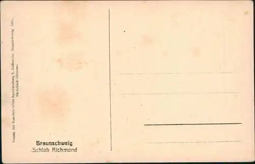 Ansichtskarte Braunschweig Schloß Richmond im Winter 1913