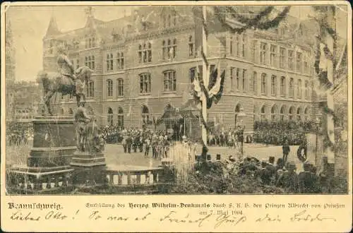 Braunschweig Enthüllung Herzog Wilhelm-Denkmal Prinz Albrecht von Preußen 1904