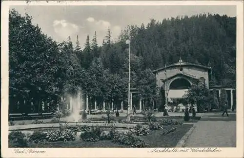 Postcard Bad Reinerz Duszniki-Zdrój Musikhalle mit Wandelbahn 1927