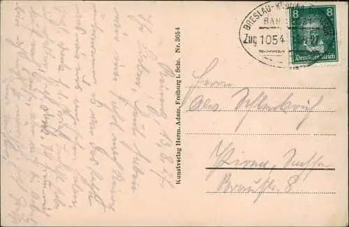 Postcard Bad Reinerz Duszniki-Zdrój Musikhalle mit Wandelbahn 1927