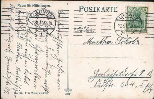 Postcard Liegnitz Legnica Schießhaus 1911  Schlesien