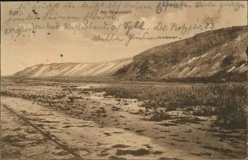 Ansichtskarte Insel Sylt Am Morsumkliff 1925  gel. Stempel Westerland