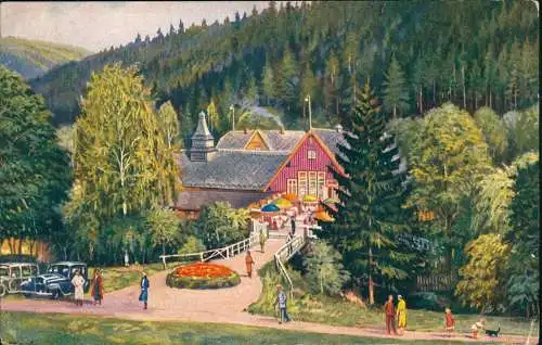 Ansichtskarte Freiberg (Sachsen) Künstlerkarte Schrödermühle 1917