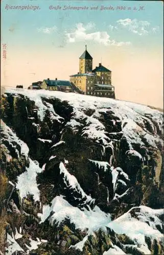 Schreiberhau Szklarska Poręba Schneegrubenbaude  Winter 1912   Riesengebirge