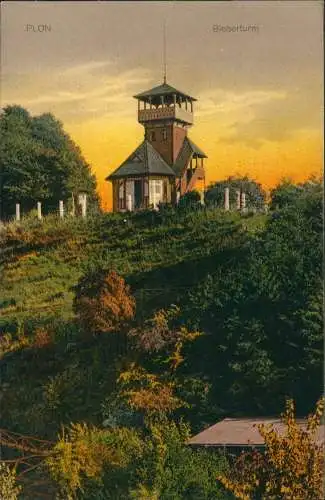 Ansichtskarte Plön Bieberturm Stimmungsbild 1912