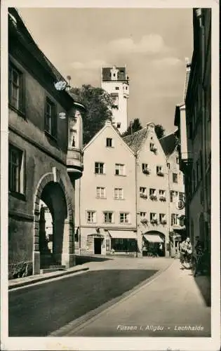 Ansichtskarte Füssen Straße Lechhalde 1940