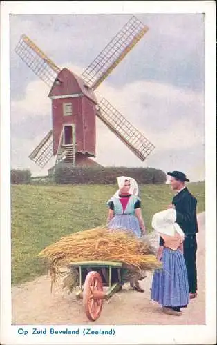Postkaart .Seeland/Zeeland Windmühlen Windmill Tracht Typen 1933  Holland