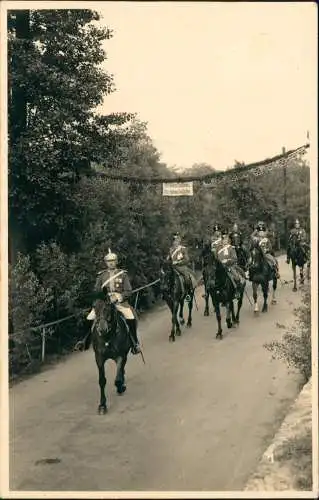 Reservisten Umzug Propaganda 2. WK Wir sind Soldtaen wir bleiben Soldaten Foto Rosswein 1939