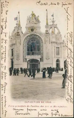 Paris Porte principale du Pavillon des Arts ei Manufacture EXPO 1900